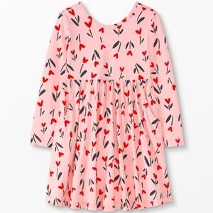 Hanna Andersson Pink and Red Heart Dress 18-24M